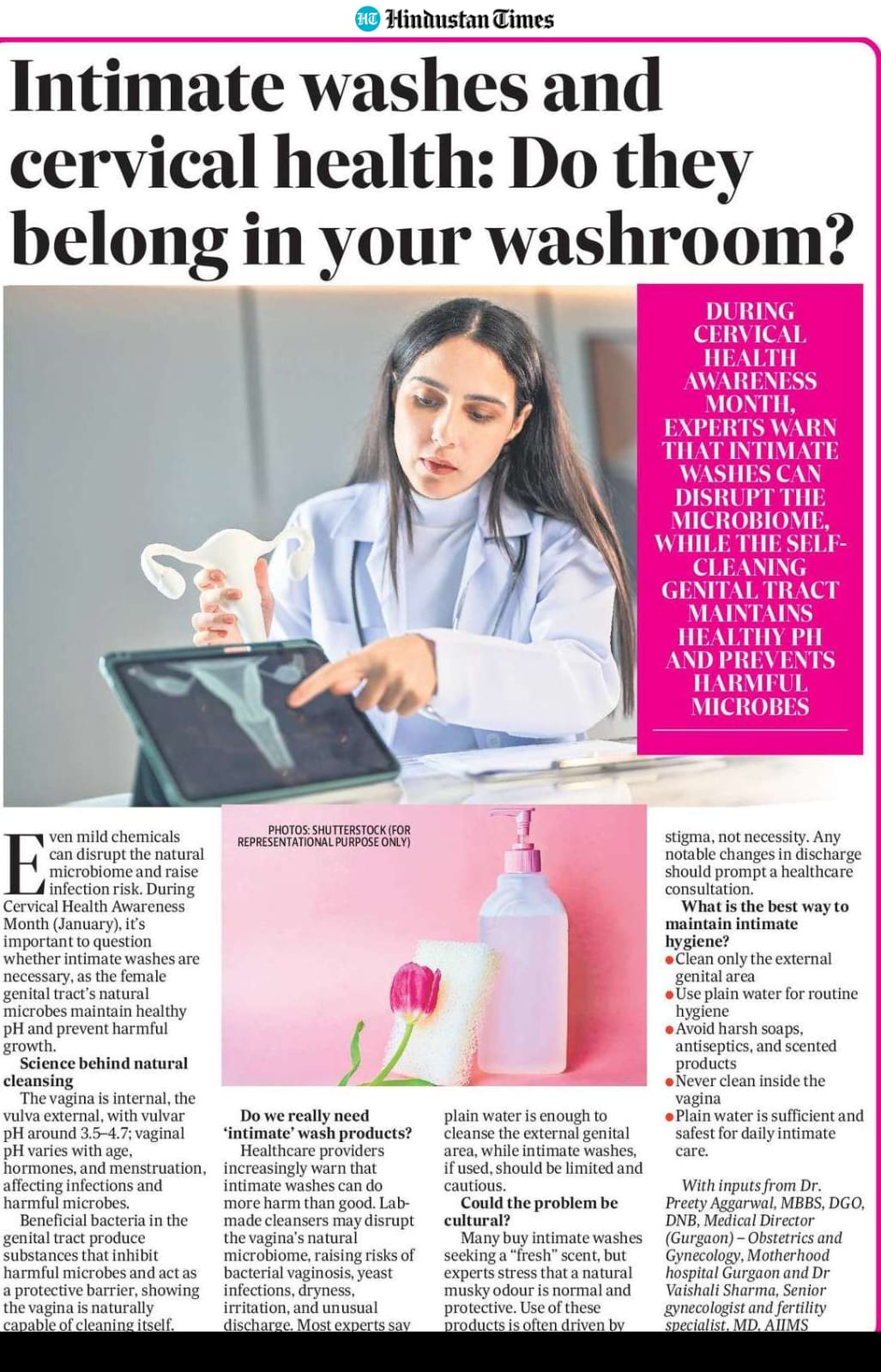 Hindustan Times With Dr. Vaishali Sharma MD (AIIMS)