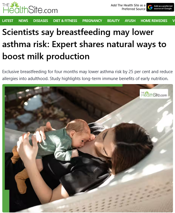 TheHealthSite Feature: Expert Breastfeeding Guidance by Dr. Vaishali Sharma